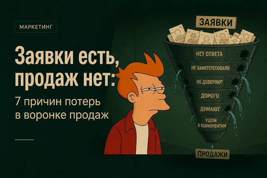 Заявки есть, продаж нет: 7 причин потерь в воронке продаж