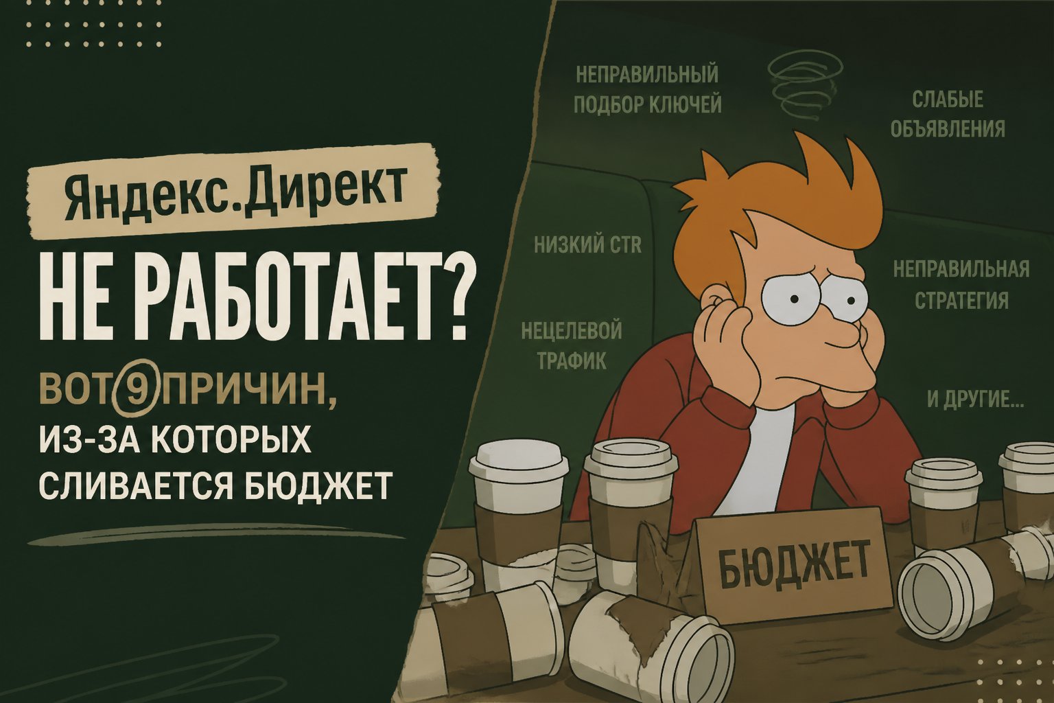 Яндекс.Директ не работает? Вот 9 причин, из-за которых сливается бюджет