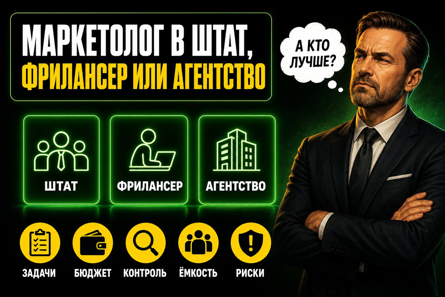 Маркетолог в штат, фрилансер или агентство: что выбрать малому бизнесу