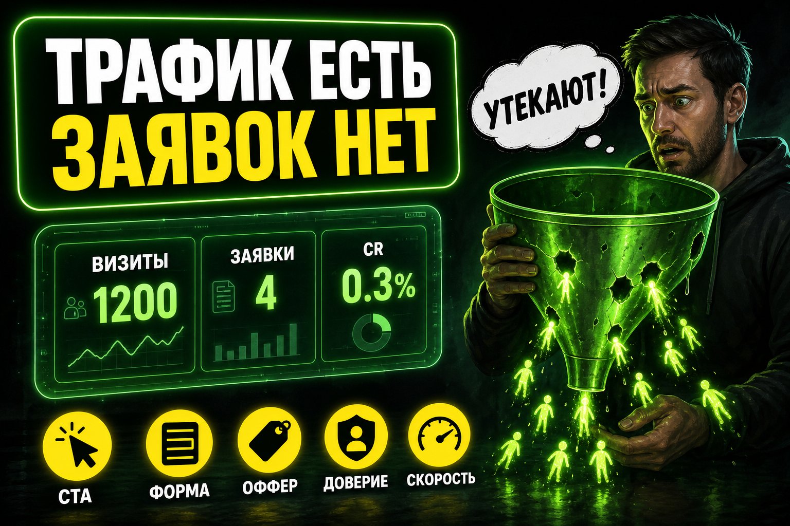 Почему сайт не конвертирует посетителей в заявки: 5 частых причин